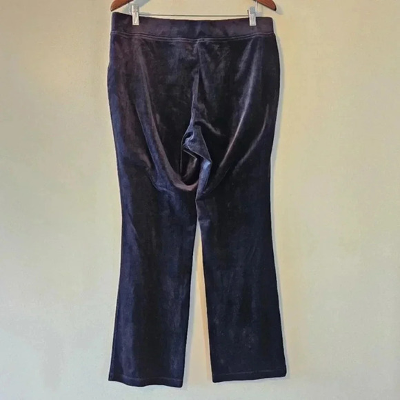 Juicy Couture Y2K Velvet Wide Leg Black 90's  Joggers Pants Black Size Large. - Picture 9 of 13